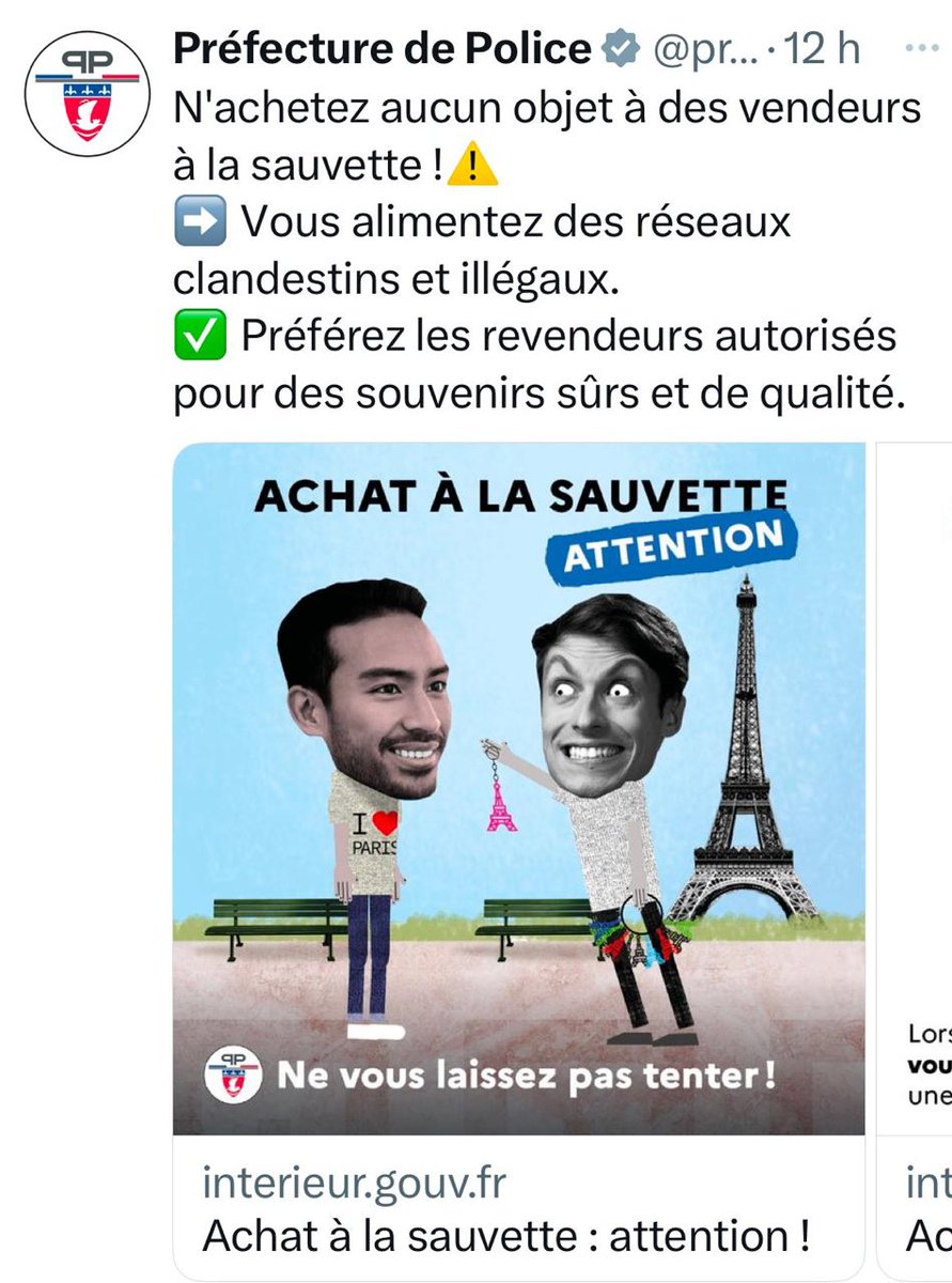 Avant Stanislas le vendeur de Tour Eiffel, diplômé d'HEC, il y avait : 

- Jennifer, qui fraude la CAF avec ses 4 enfants depuis son HLM de Trappes

- Séverine, qui parle trop fort au téléphone dans le RER

- Claude, qui fait des rodéos urbains dans sa cité de Nanterre 

Les