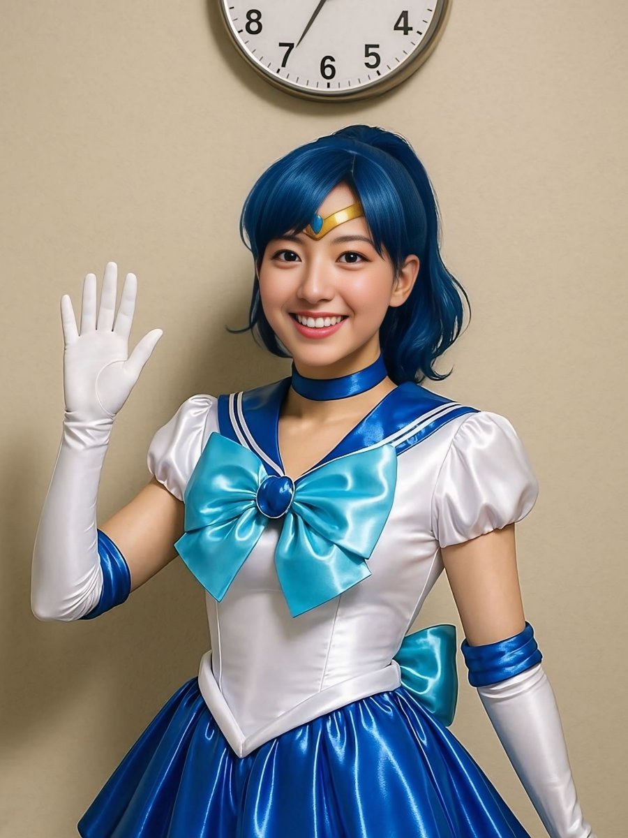 cos2023AI's tweet photo. そのままだと顔のクセが強めなのでこちらは顔変修正版です。

#AI #エナメル #サテン #コスプレ #セーラームーン https://t.co/UG7XWu8969
