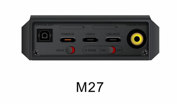 #FIIO M27リーク情報
出力端子とUSB端子側の画像が出てました！さらに展示の写真も！
やはり2.5mm はないみたいですね