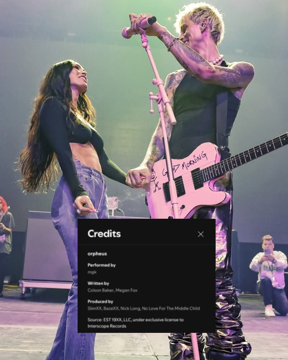 megan fox is the co-writer of the song ‘orpheus’ in MGK’s new album ‘lost americana’.