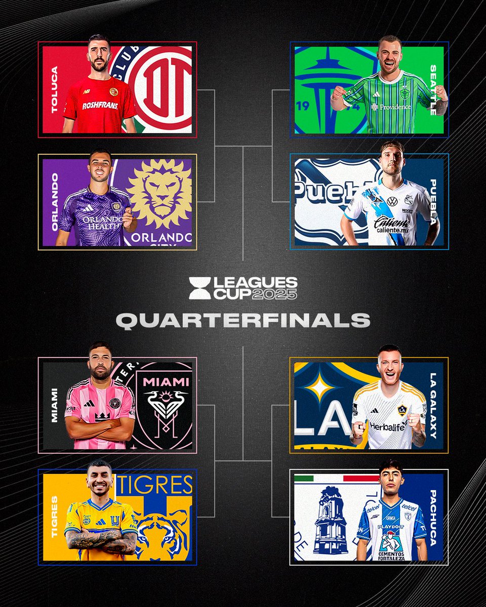 Only BIG games en los cuartos de final de #LeaguesCup2025 🔥

Nos vamos a divertir ⚽️🏆