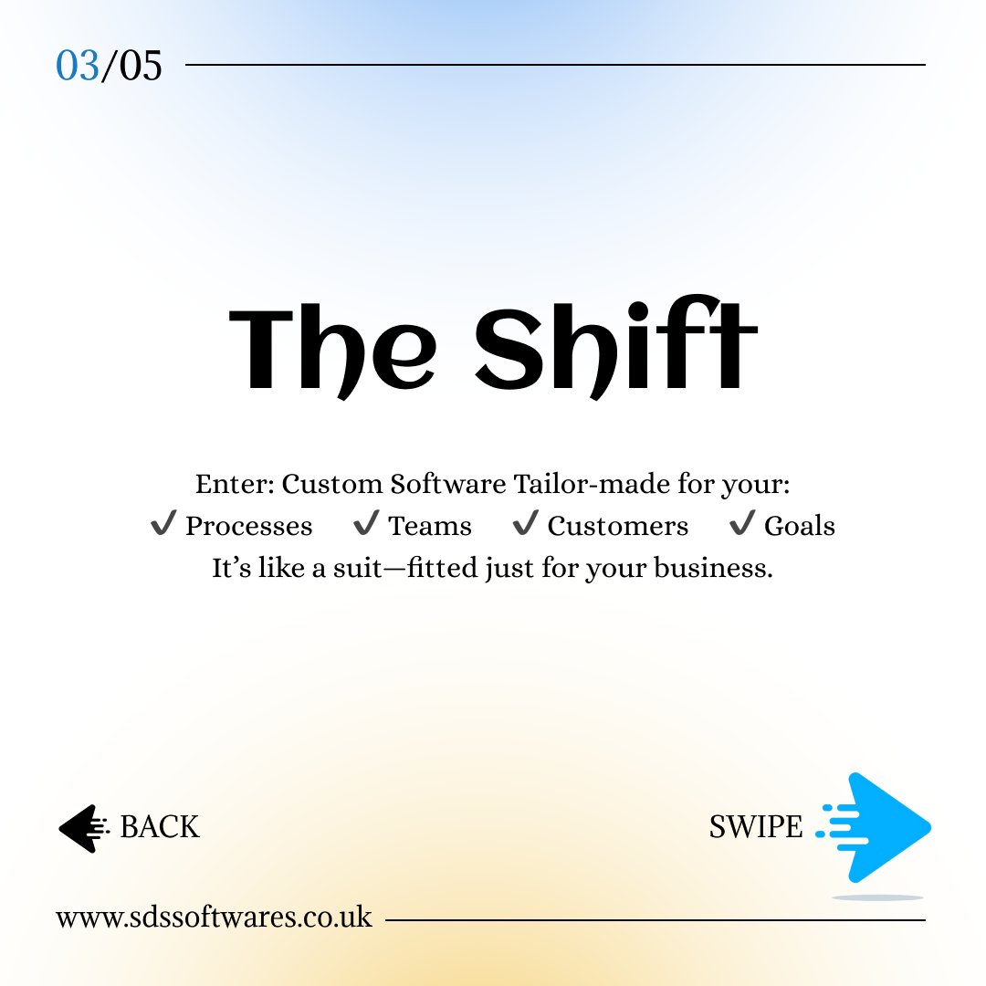 SDSSoftwares's tweet image. UK businesses are going custom 💻🚀

Why settle for generic when you can scale smarter?

Here’s why custom software is the game-changer 👇
#CustomSoftware #UKBusiness #SDSsoftwares