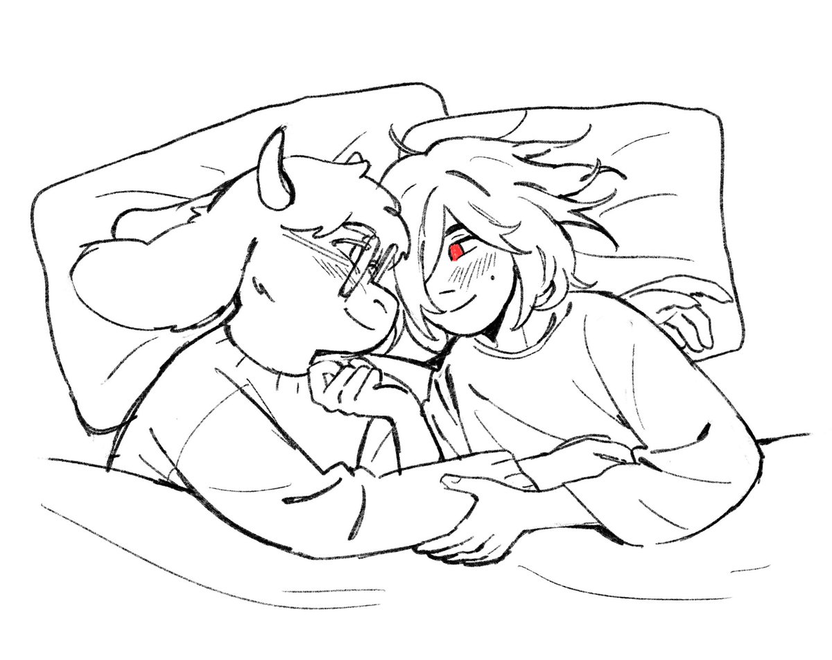 if it was illegal for me to draw these two looking at each other lovingly in some unspecific bed-like setting it'd be so over for me #kralsei