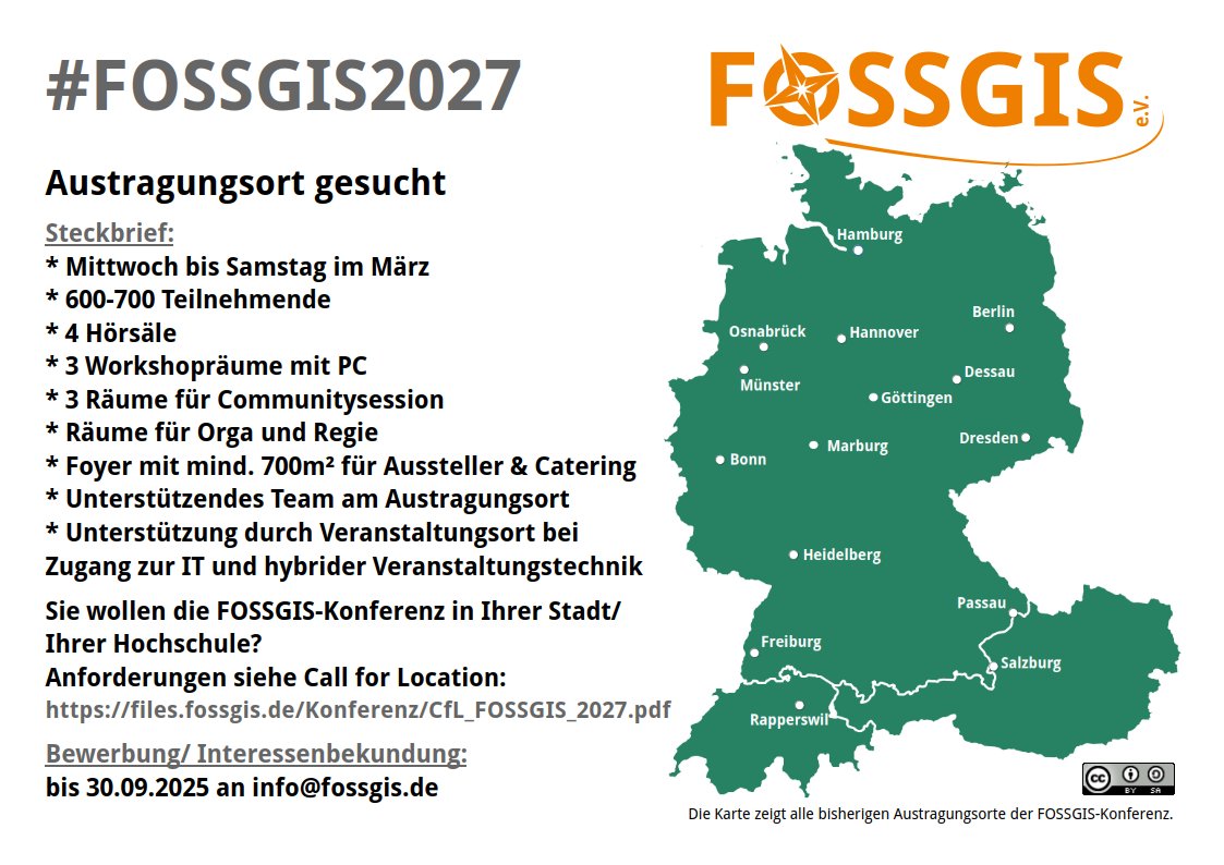 #geoObserver 🌍🔭@geoObserver@mastodon.social (@geoobserver_) on Twitter photo FOSSGIS 2027: Call of Location! geoobserver.de/2025/08/08/fos… #fossgis #fossgis2027 #gistribe #gischat #foss4g #OSGeo #spatial #geospatial #opensource #DataViz #opendata #osm #openstreetmap #gis #geo #geoObserver pls RT <a href="/FOSSGIS_Konf/">FOSSGIS Konferenz</a> FOSSGIS 2027: Call of Location! geoobserver.de/2025/08/08/fos… #fossgis #fossgis2027 #gistribe #gischat #foss4g #OSGeo #spatial #geospatial #opensource #DataViz #opendata #osm #openstreetmap #gis #geo #geoObserver pls RT <a href="/FOSSGIS_Konf/">FOSSGIS Konferenz</a>