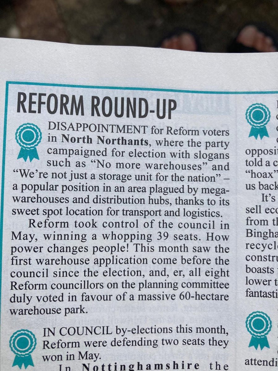 STAUNCH (@staunchcampaign) on Twitter photo Planning Application in <a href="/NNorthantsC/">North Northamptonshire Council</a> making it into <a href="/PrivateEyeNews/">Private Eye Magazine</a>. In June they Reform unanimously reject a warehouse application. In July Reform unanimously approved a warehouse application 5m away! Planning Application in <a href="/NNorthantsC/">North Northamptonshire Council</a> making it into <a href="/PrivateEyeNews/">Private Eye Magazine</a>. In June they Reform unanimously reject a warehouse application. In July Reform unanimously approved a warehouse application 5m away!