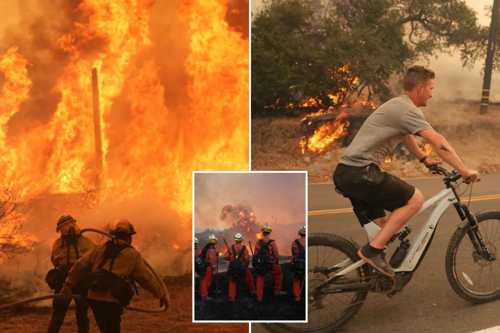nypost's tweet image. Southern California wildfire grows from 50 acres to over 1,000 acres in just hours trib.al/5j8Lq4R
