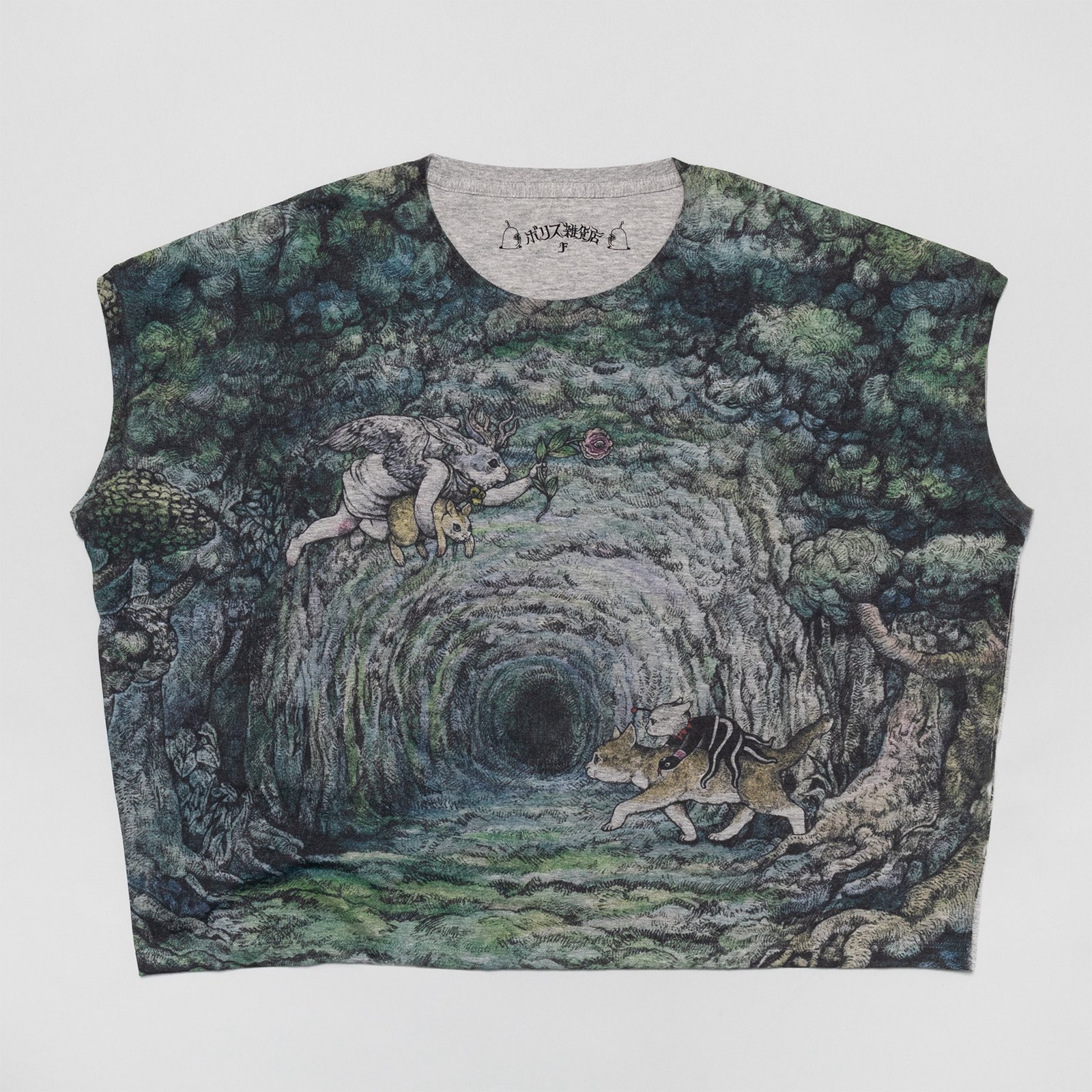 ボリス雑貨店　ヒグチユウコ　ワイドTシャツ　探検へ出発！☆ ヒグチユウコ ワイドTシャツ 探検へ出発！ ギュスターヴ ボリス