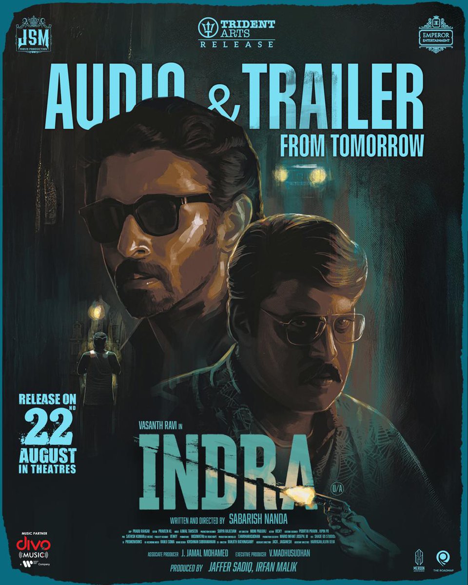 CinemaNagaram (@cinemanagaram) on Twitter photo It’s not just a launch! It’s a piece of our journey ♥️
#IndraAudioAndTrailer drops tomorrow, 6 PM 🕕
In cinemas from August 22 🔥
@jsmmovieprodn <a href="/EntEmperor/">Emperor Ent Official</a> <a href="/tridentartsoffl/">Trident Arts</a> <a href="/iamvasanthravi/">Vasanth Ravi</a> <a href="/suneeltollywood/">Suneel</a> <a href="/Mehreenpirzada/">Mehreen Pirzada👑</a>
#AnikhaSurendaran <a href="/kayoas13/">kalyan dance choreographer</a> <a href="/rajNKPK/">Rajkumar Actor</a> <a href="/sabarish_nanda/">sabarish nanda</a> It’s not just a launch! It’s a piece of our journey ♥️
#IndraAudioAndTrailer drops tomorrow, 6 PM 🕕
In cinemas from August 22 🔥
@jsmmovieprodn <a href="/EntEmperor/">Emperor Ent Official</a> <a href="/tridentartsoffl/">Trident Arts</a> <a href="/iamvasanthravi/">Vasanth Ravi</a> <a href="/suneeltollywood/">Suneel</a> <a href="/Mehreenpirzada/">Mehreen Pirzada👑</a>
#AnikhaSurendaran <a href="/kayoas13/">kalyan dance choreographer</a> <a href="/rajNKPK/">Rajkumar Actor</a> <a href="/sabarish_nanda/">sabarish nanda</a>