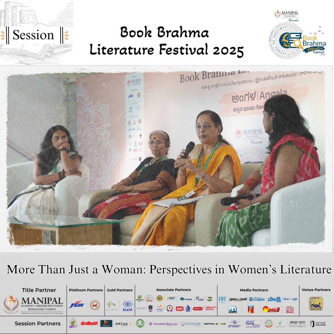 BBLitfest's tweet photo. ಸ್ತ್ರೀ ಎಂದರೆ ಅಷ್ಟೇ ಸಾಕೆ?: ಮಹಿಳಾ ಬರಹ
More Than Just a Woman: Perspectives in Women’s Literature
#BookBrahmaLiteratureFestival2025 #BBLF2025 #FestivalSupport #LiteratureFestival #StoriesComeAlive #SupportForArts #VoicesOnStage #CelebratingLiterature #BookBrahmaLitFest #MAHE https://t.co/23iu3TtSEA