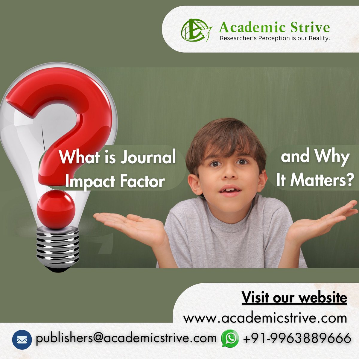What’s a Journal Impact Factor &amp; Why It Matters?
🔍 More than just a number—it influences your research’s reach, credibility &amp; citations.
Know before you publish.
#ImpactFactor #AcademicPublishing #ResearchTips #OpenAccess #AcademicStrive #ScienceCommunication