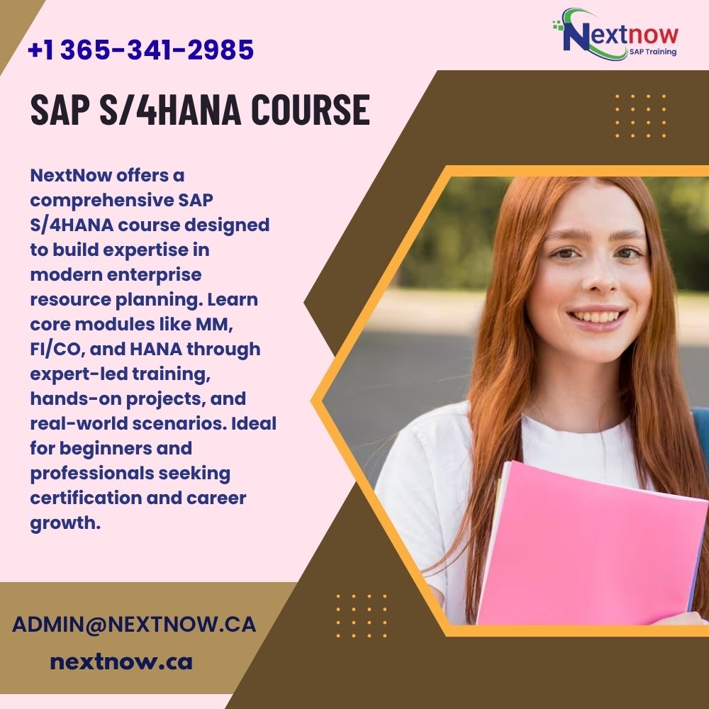 nextnowca's tweet image. Master SAP S/4HANA with expert-led training, hands-on projects, and certification support at NextNow

🌏 nextnow.ca
Start your SAP career now! 🔥 
📱 +1 365-341-2985
📧 admin@nextnow.ca

#saps4hana
#hanacourse
#studysap
#sapcourse
#SAPhanatrainingonline