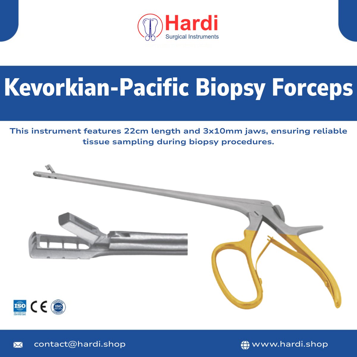 hardishop's tweet photo. Kevorkian-Pacific Biopsy Forceps –designed for secure and accurate tissue sampling. Shop now: https://t.co/1db1CfIcIp

#BiopsyForceps #KevorkianForceps #SurgicalInstruments #MedicalInstruments #BiopsyTools #SurgicalSupplies #TissueSampling #GynecologyInstruments https://t.co/WIxHZYNi5V