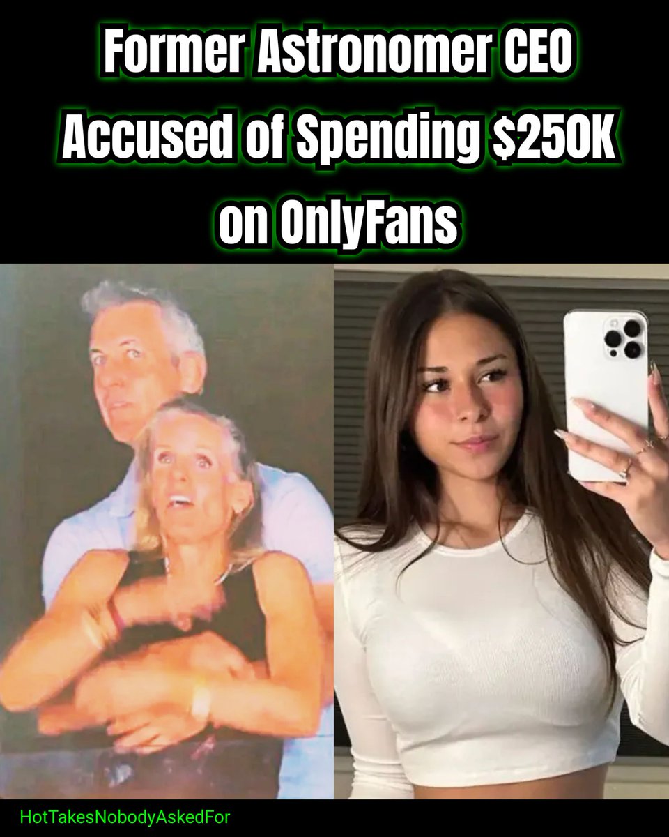 HotTakesNobody's tweet image. andy byron allegedly spent $250k on o.f. content. this supposedly included up to $40k on video calls with a 23-year-old model named sophie rain. she would not confirm or deny if this was true, as she said she doesn't disclose her donors.