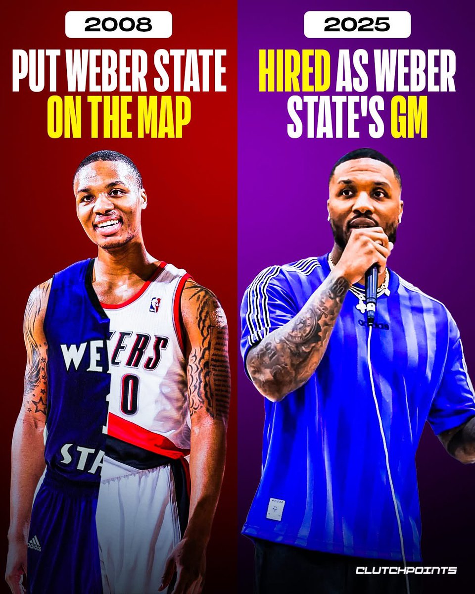 Damian Lillard was only a 3-star recruit coming out of high school 17 years ago.

Now he’s in charge of turning around the basketball program of Weber State 👀

Lillard joins a growing list of current and former NBA players given the challenge of turning around college basketball