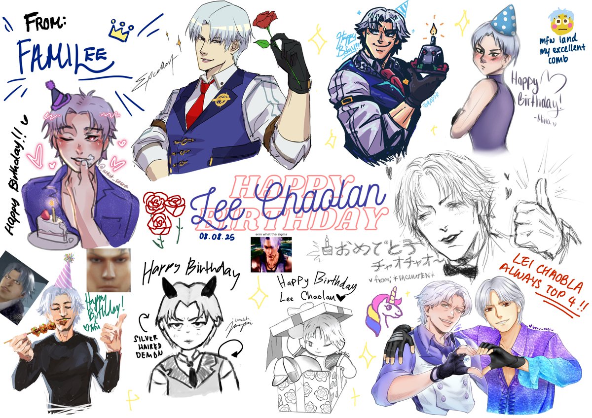 🌟sae💙 (@unhingedsae) on Twitter photo HAPPY BIRTHDAY TO LEE CHAOLAN FROM THE FAMILEE FANCLUB 🌹❤️This year again we make another piece for you together :)
<a href="/Harada_TEKKEN/">Katsuhiro Harada</a>🥺we really love Lee🙏
#TEKKEN8 #LeeChaolan HAPPY BIRTHDAY TO LEE CHAOLAN FROM THE FAMILEE FANCLUB 🌹❤️This year again we make another piece for you together :)
<a href="/Harada_TEKKEN/">Katsuhiro Harada</a>🥺we really love Lee🙏
#TEKKEN8 #LeeChaolan