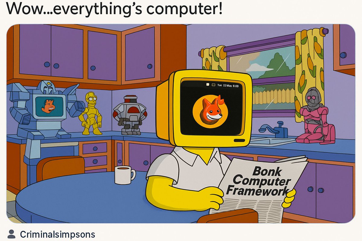 BonkComputer's tweet image. BREAKING:  A NEW MEME TOKEN CALLED $BCT HAS SINGLE HANDEDLY OBLITERATED STARTUPS LOOKING TO BUILD A VM DAPP WHO HAVE RAISED 100S OF MILLIONS WORTH OF FUNDING AND HAD MORE THAN 1 YEAR TO DEVELOP BUT SO FAR HAVE NOTHING.   THE BONK COMPUTER DEVS EVEN INCLUD Ai OPERATORS. MEANWHILE…