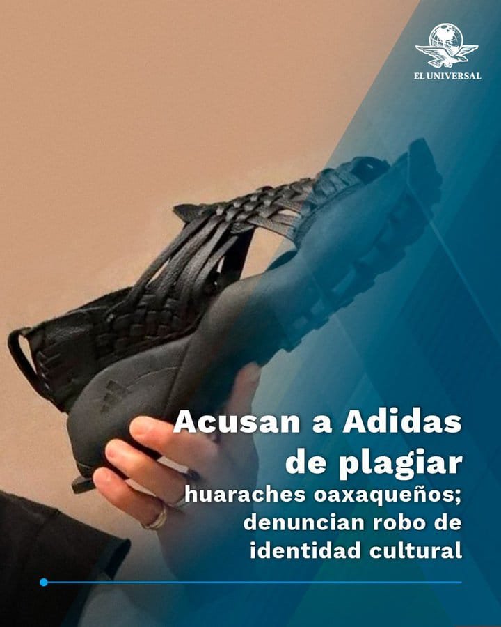 🚨¡INDIGNANTE! 
¡No más saqueo de la cultura indígena!.📢
Seguramente ya se enteraron de que en <a href="/adidas/">adidas</a>  usaron sin permiso diseños de huaraches oaxaqueños de Villa Hidalgo Yalálag en su colección “Oaxaca Slip On”.
Esto no es moda: es plagio y despojo.
De aqui la importancia del