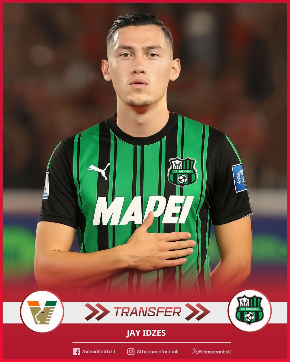 ✍️TRANSFERS

🇮🇩🔜🇮🇹 Indonesian national team defender Jay Idzes (2000) is reportedly set to join Sassuolo, with the deal nearing completion after passing all medical checks. 🩺✅

💰Transfer Fee: €11M + bonuses
Could rise to €12M if Sassuolo avoids relegation next season