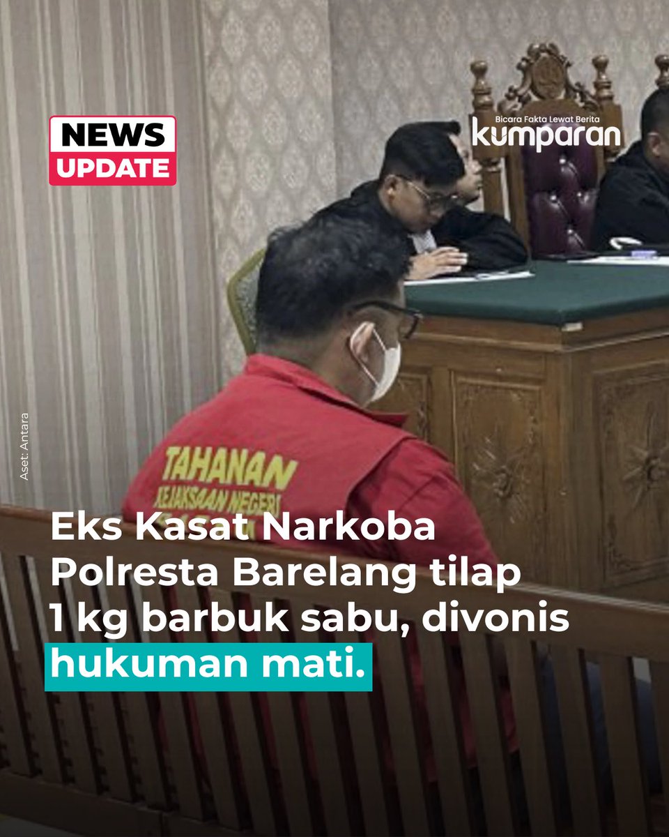 Pengadilan Tinggi Kepri menjatuhkan hukuman mati kepada Kompol Satria Nanda, mantan Kasat Narkoba Polresta Barelang, dan Shigit Sarwo Edhi, mantan Kanit 1 Satresnarkoba. Keduanya terbukti menggelapkan 1 kg sabu dari barang bukti hasil pengungkapan kasus narkoba, lalu menjualnya