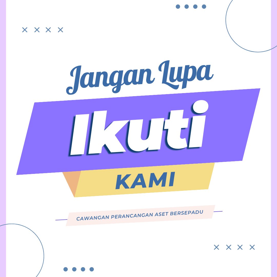 Caw. Perancangan Aset Bersepadu, JKR Malaysia (@jkrcpab) on Twitter photo Assalamualaikum dan Salam Sejahtera
Nak maklum, CPAB kini juga berada di Laman Muka Buku (Facebook). Jom follow dan add ya.
Laman Facebook Rasmi CPAB
facebook.com/profile.php?id…
<a href="/IPJKR_Official/">JKR Malaysia Rasmi</a>
<a href="/JkrMaria/">Maria Marcus</a>
#IamJKR Assalamualaikum dan Salam Sejahtera
Nak maklum, CPAB kini juga berada di Laman Muka Buku (Facebook). Jom follow dan add ya.
Laman Facebook Rasmi CPAB
facebook.com/profile.php?id…
<a href="/IPJKR_Official/">JKR Malaysia Rasmi</a>
<a href="/JkrMaria/">Maria Marcus</a>
#IamJKR
