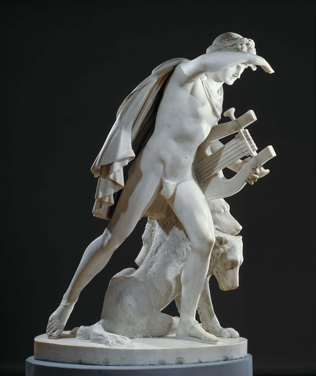 "Orpheus and Cerberus" (1843) by Thomas Crawford (1813-1857). Marble. AN: 1975.800. Photo: MFA Boston.