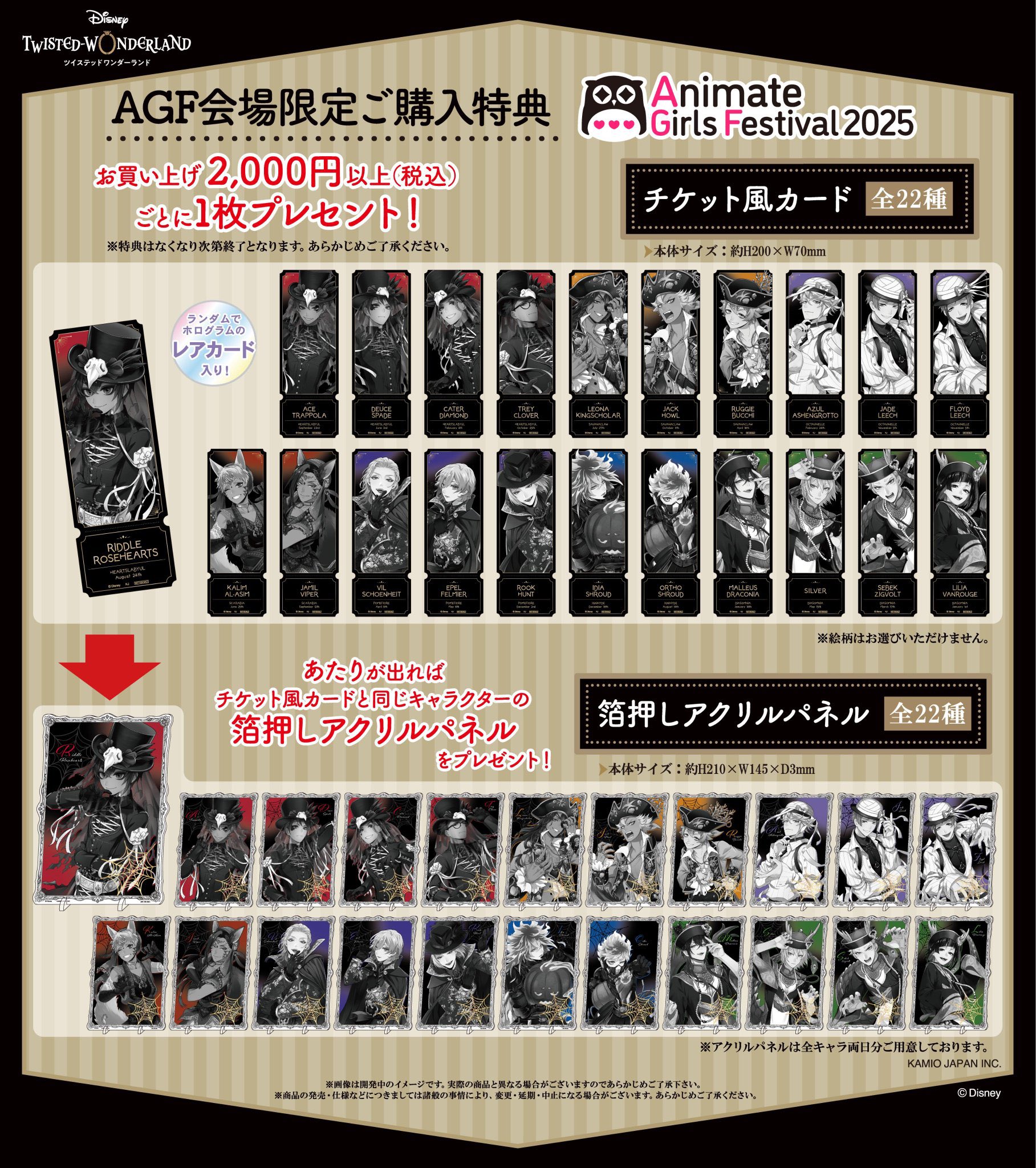 ツイステ AGF 2024 あたり アクリルパネル エース ツイステッドワンダーランド_アクリルパネル エース・トラッポラ