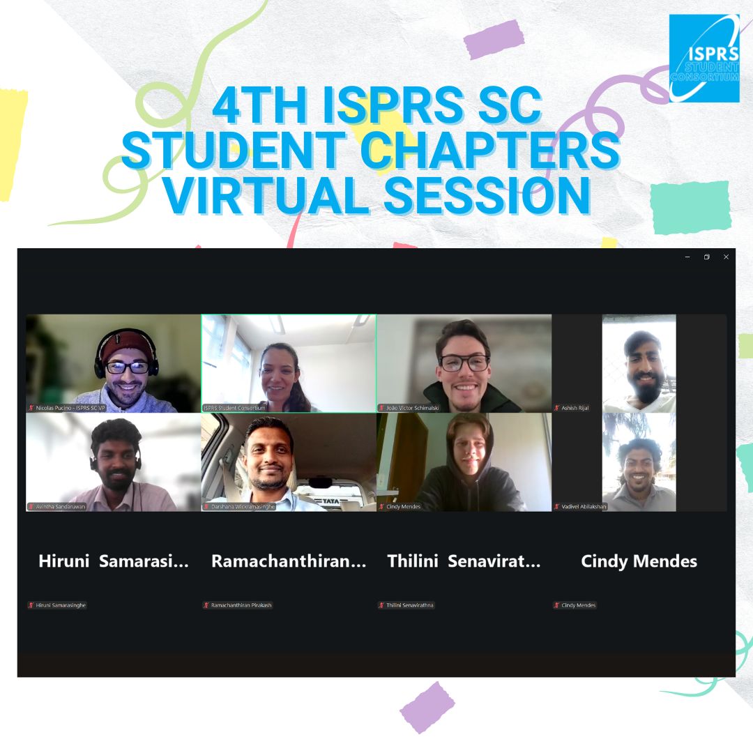 We had our 4th ISPRS SC Student Chapter Virtual Session on 29 July🎉

📢 This time, we reviewed past sessions, gathered feedback for future ones and heard updates from our chapters. 

A big thanks to student chapters' founding members for making this event a success 🙌