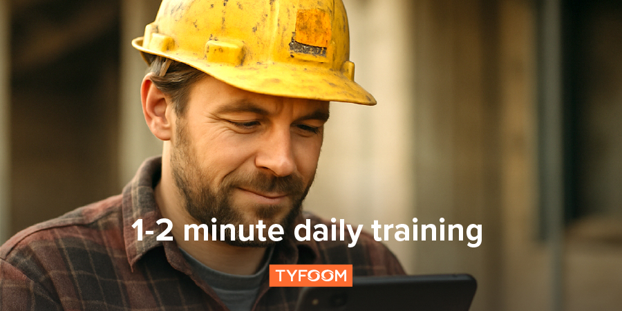 tyfoomtraining's tweet image. Small time commitment. Big results.  1–2 minute daily training with Tyfoom keeps your team sharp, safe and ready without slowing down the workday.

#Tyfoom #Microlearning #DailyTraining #WorkplaceSafety #TrainingEfficiency #SmartWorkforce #SafetyFirst #ContinuousLearning