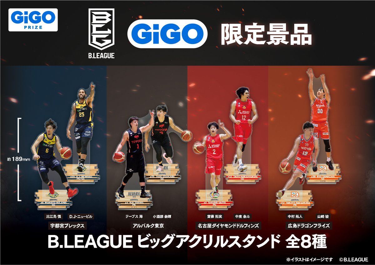 B.LEAGUE ビッグアクリルスタンド 宇都宮ブレックス 全2種セット
