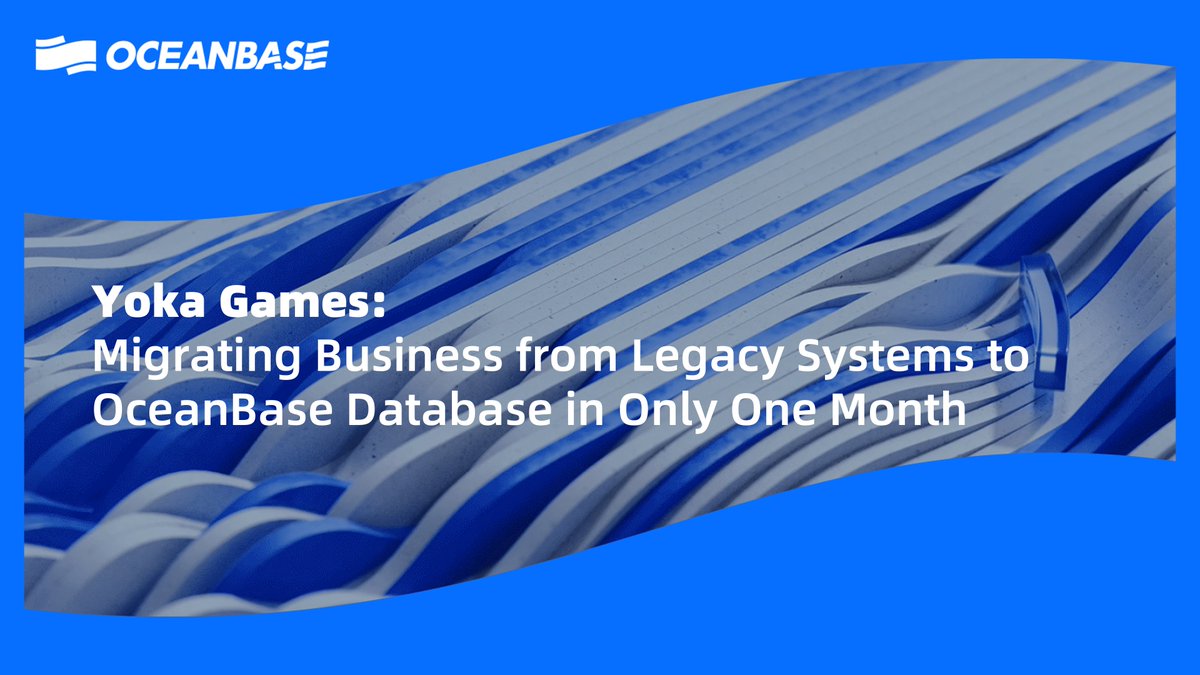 OceanBaseDB's tweet image. 🎮 Yoka Games, a leading game developer:
Migrated from #MySQL → #OceanBase in 1 MONTH
✅ ¥200K saved / cluster
✅ Boosted resource utilization
✅ Migrated 20TB+ seamlessly
🔑 How: OceanBase’s distributed architecture + tools (OCP, OMS, ODP...)
Read more: en.oceanbase.com/blog/200713228…