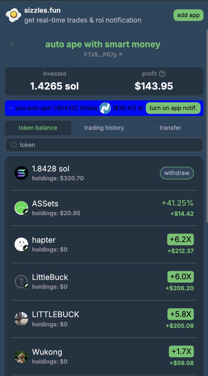 Kyle (@kylethelu) on Twitter photo finished rebuilding the trade trigger system <a href="/sizzles_fun/">sizzles.fun🍳 (formerly Candlestick)</a>
just restarted the auto ape with/ smart 2 days ago.
3 out of 4 are today's gains:
- #6x in $hapter
- #6x in #LittleBuck
- #6x in #LITTLEBUCK
Why does it work?
auto ape with smart money logic is very solid & clean:
one finished rebuilding the trade trigger system <a href="/sizzles_fun/">sizzles.fun🍳 (formerly Candlestick)</a>
just restarted the auto ape with/ smart 2 days ago.
3 out of 4 are today's gains:
- #6x in $hapter
- #6x in #LittleBuck
- #6x in #LITTLEBUCK
Why does it work?
auto ape with smart money logic is very solid & clean:
one