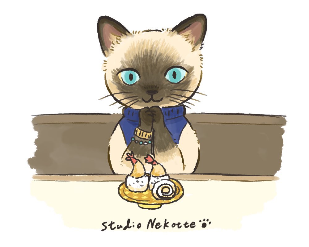 今日は #世界猫の日🌏🐾🐈🍣

#illustration  #イラスト #ゆるいイラスト  #ゆるい絵 #ねこ #猫 #エキゾチックショートヘア  #ExoticShorthair #スコティッシュフォールド #scottishfold #cat #シャム猫 #Siamese  #今日は何の日 #スタジオネコッテ