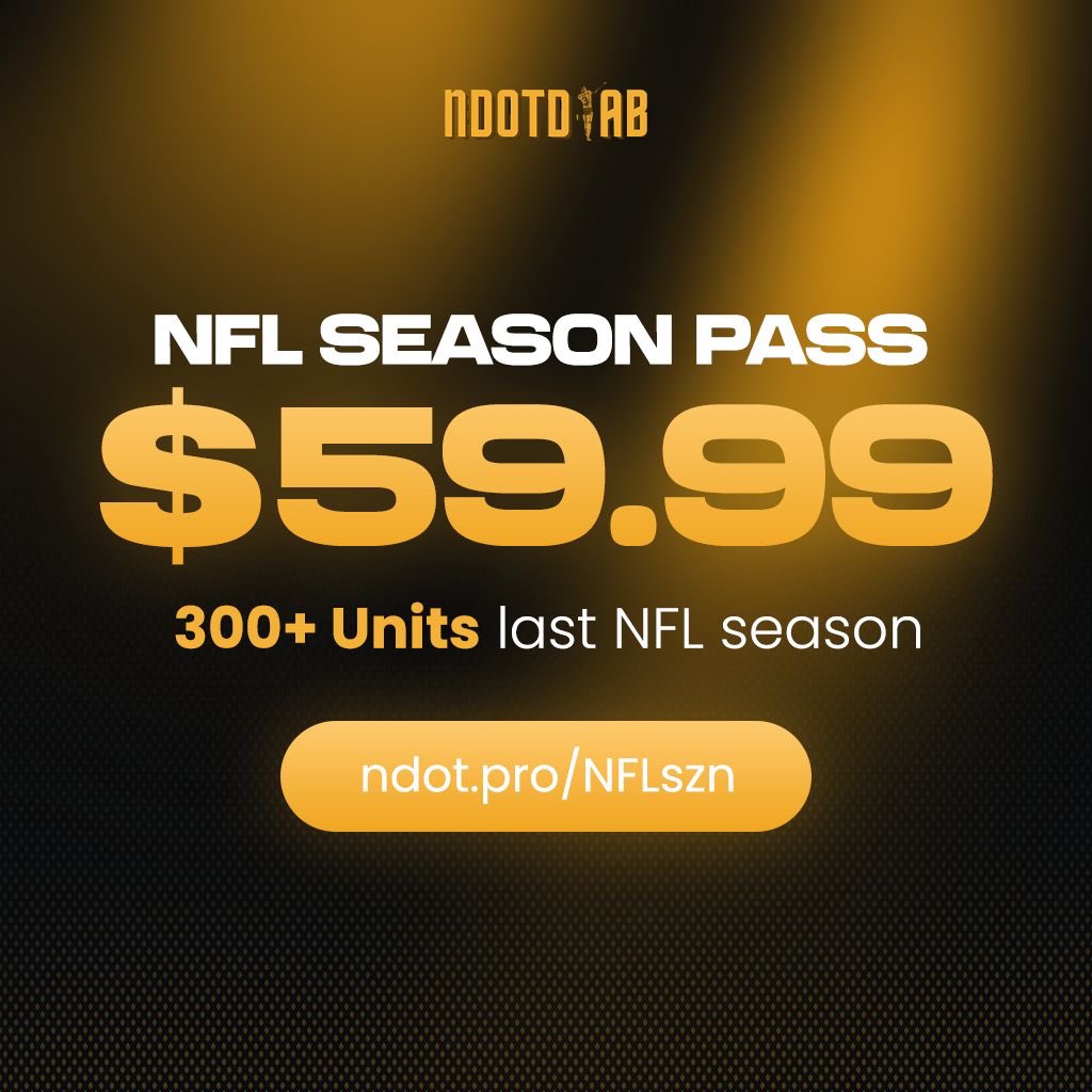 🚨 NFL SEASON PASS GIVEAWAY 🚨
We’re giving $15 to 4 winners 🏆
Use it toward the NFL Season Pass or anything else 🍾
300+ units last season 📈

To enter:
1️⃣ Like
2️⃣ RT
3️⃣ Follow <a href="/ndotdiscord/">ndots discord</a> <a href="/ndotdiab/">ndotdiab</a> <a href="/kugs_plays/">Kugs</a> 

⏰ Winners picked Sunday 8/10
