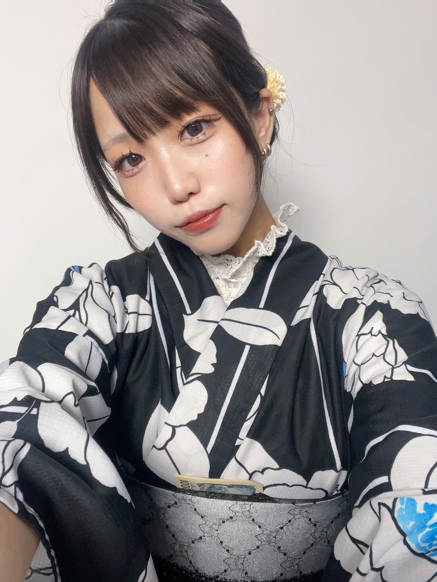 浴衣の動画発売中〜〜今年は黒髪なので清楚にまとめました どうぞ( ꜆..)꜆❤︎