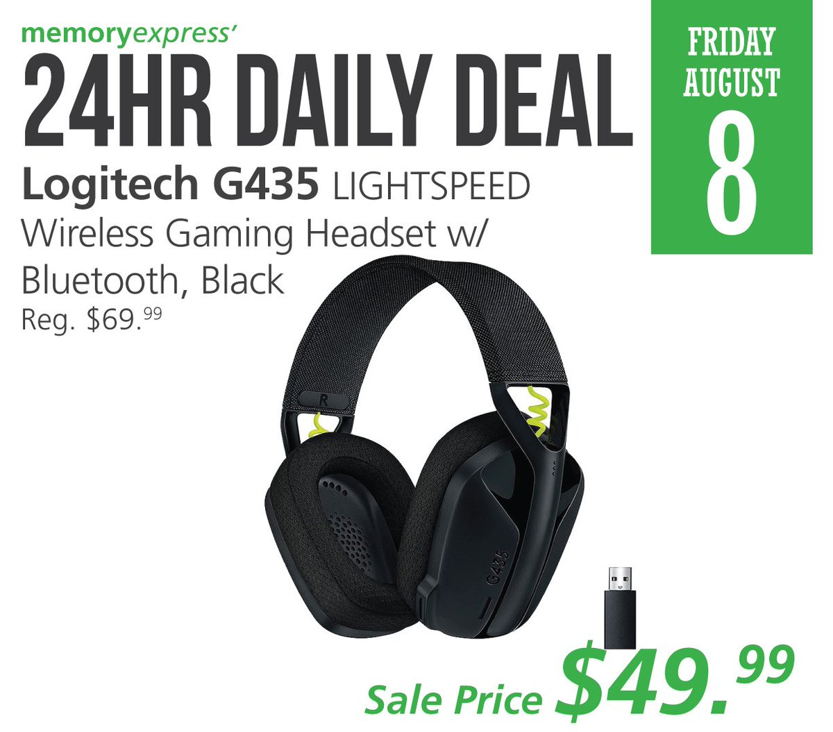 #24hrDailyDeal: 
#Logitech G435 Wireless Gaming Headset is designed for every aspect of your life. The combo of LIGHTSPEED wireless and Bluetooth give you the freedom to wirelessly connect to your  devices. 
Get today's 24 Hour Daily Deal for only $49.99!
bit.ly/4oiMrv0