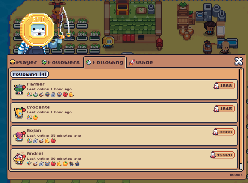 Mati GeekUp (@matigeekup) on Twitter photo Llegó el juego comunitario a <a href="/0xSunflowerLand/">Sunflower Land</a> y en este hilo te explico como funciona todo 🧵
Lo primero es ir al ícono de chat abajo a la izquierda, y allí se nos desplegará un menú que dice "My profile", entramos allí:
Ahí vas a ver tu perfil, que es algo cómo esto:
Acá te Llegó el juego comunitario a <a href="/0xSunflowerLand/">Sunflower Land</a> y en este hilo te explico como funciona todo 🧵
Lo primero es ir al ícono de chat abajo a la izquierda, y allí se nos desplegará un menú que dice "My profile", entramos allí:
Ahí vas a ver tu perfil, que es algo cómo esto:
Acá te
