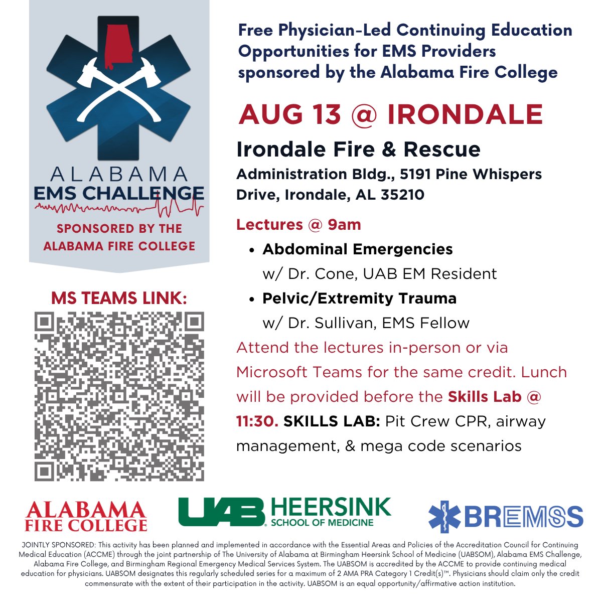 Will Ferguson M.D. (@emsdocferg) on Twitter photo Next week ! Come train with our new EMS fellows and our peds EM faculty ! <a href="/UABEMResidents/">UAB Emergency Medicine Residency Program</a> <a href="/EmsUab/">UAB_EMS</a> <a href="/UABTrauma/">UABTrauma</a> <a href="/ALFireCollege/">Alabama Fire College</a> <a href="/emresidents/">emresidents</a> <a href="/ALFireChiefs/">Alabama Fire Chiefs</a> Next week ! Come train with our new EMS fellows and our peds EM faculty ! <a href="/UABEMResidents/">UAB Emergency Medicine Residency Program</a> <a href="/EmsUab/">UAB_EMS</a> <a href="/UABTrauma/">UABTrauma</a> <a href="/ALFireCollege/">Alabama Fire College</a> <a href="/emresidents/">emresidents</a> <a href="/ALFireChiefs/">Alabama Fire Chiefs</a>