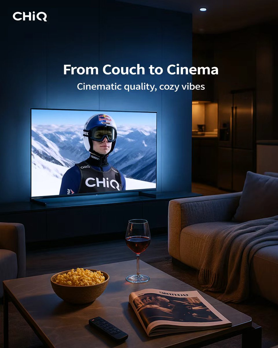 GlobalCHiQ's tweet image. CHiQ turns your living room into a private cinema!
4K clarity and immersive sound make every night feel like a premiere.
What&apos;s featured at your home cinema tonight? 🎬🍷

#CHiQ #SmartwithStyle #SmartLifeMoments