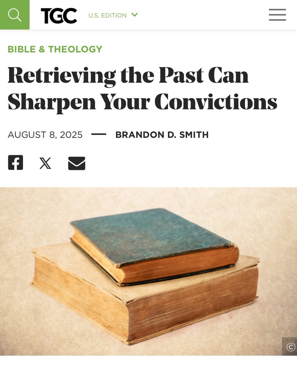 Brandon Smith (@brandon_d_smith) on Twitter photo Thanks to <a href="/TGC/">The Gospel Coalition</a> for posting a longer version of this tweet. I hope it helps evangelicals think through a very basic way to use retrieval as a means of renewal.
thegospelcoalition.org/article/retrie… Thanks to <a href="/TGC/">The Gospel Coalition</a> for posting a longer version of this tweet. I hope it helps evangelicals think through a very basic way to use retrieval as a means of renewal.
thegospelcoalition.org/article/retrie…