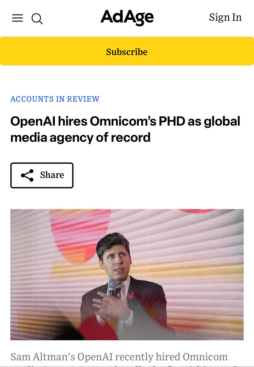 AI company hires media agency. Looks like our jobs are safe for now, fellas.