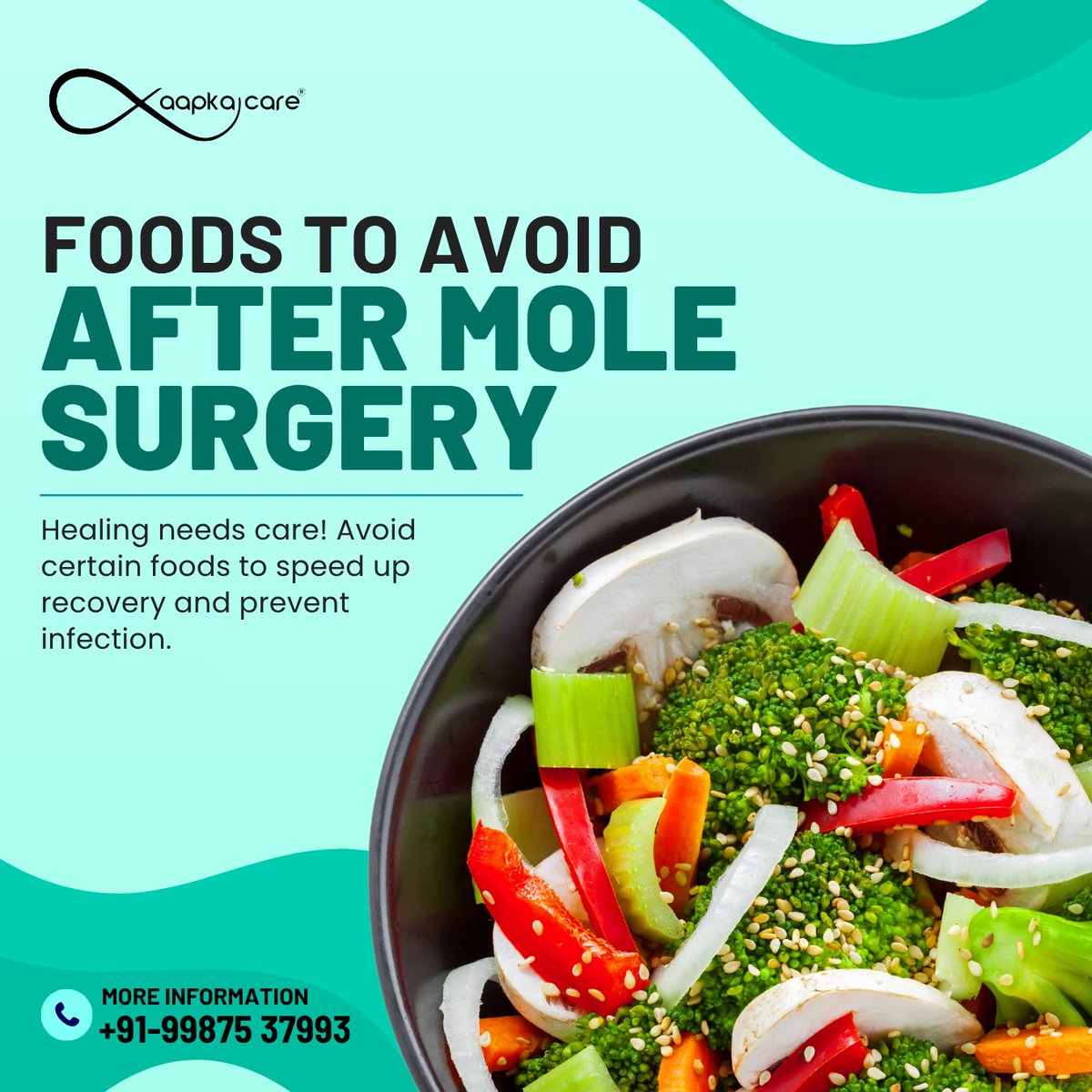 Aapka_Care's tweet image. 🛑 Post-Mole Surgery Care Starts on Your Plate!

#newpost #mumbai #SurgeryRecoveryTips #moleremoval #healingfoods #trendingpost #skinrecovery #healthydiettips #skincareguide #surgeryrecovery #cleaneatingtips #aapkacare #healthylifestyle