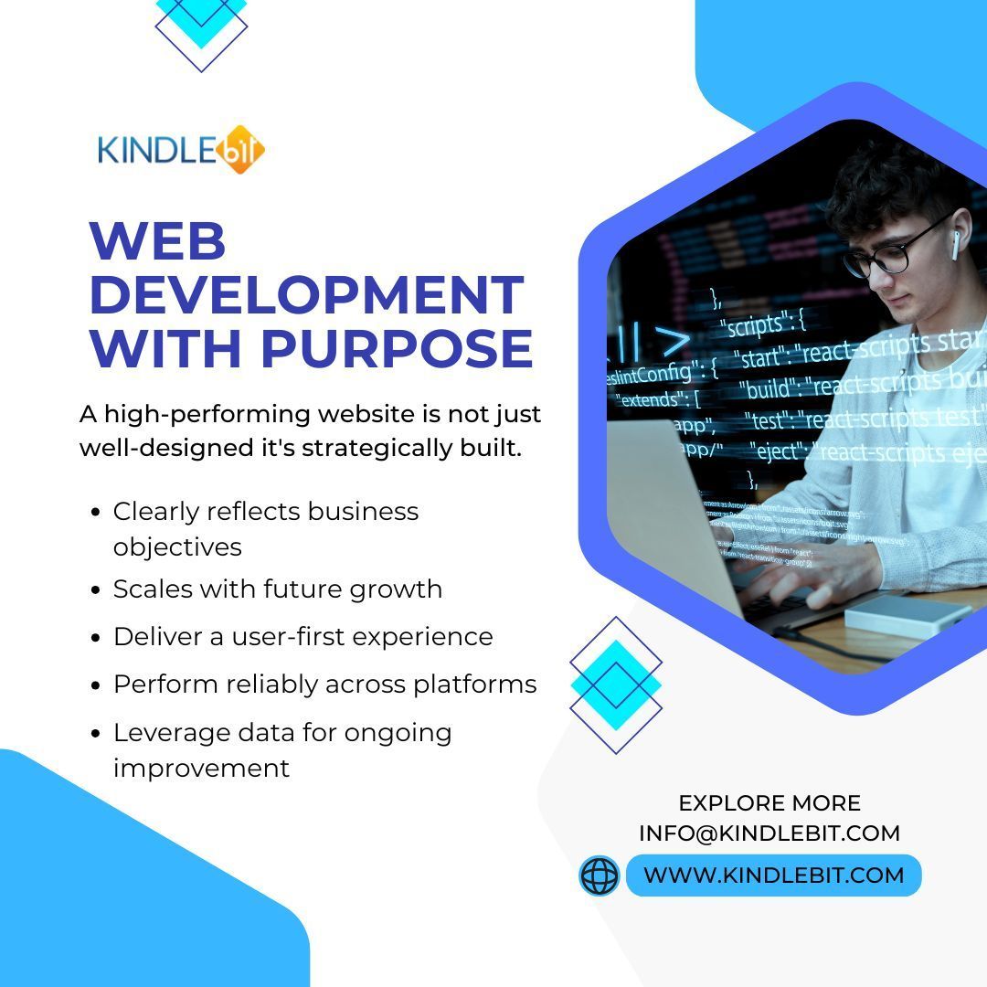 KindleBit's tweet image. Web design should be functional, scalable, and aligned with business priorities.
That’s where Kindlebit Solutions delivers.
#EnterpriseWebDevelopment #DigitalStrategy #KindlebitSolutions #WebPerformance #ProfessionalWebDesign