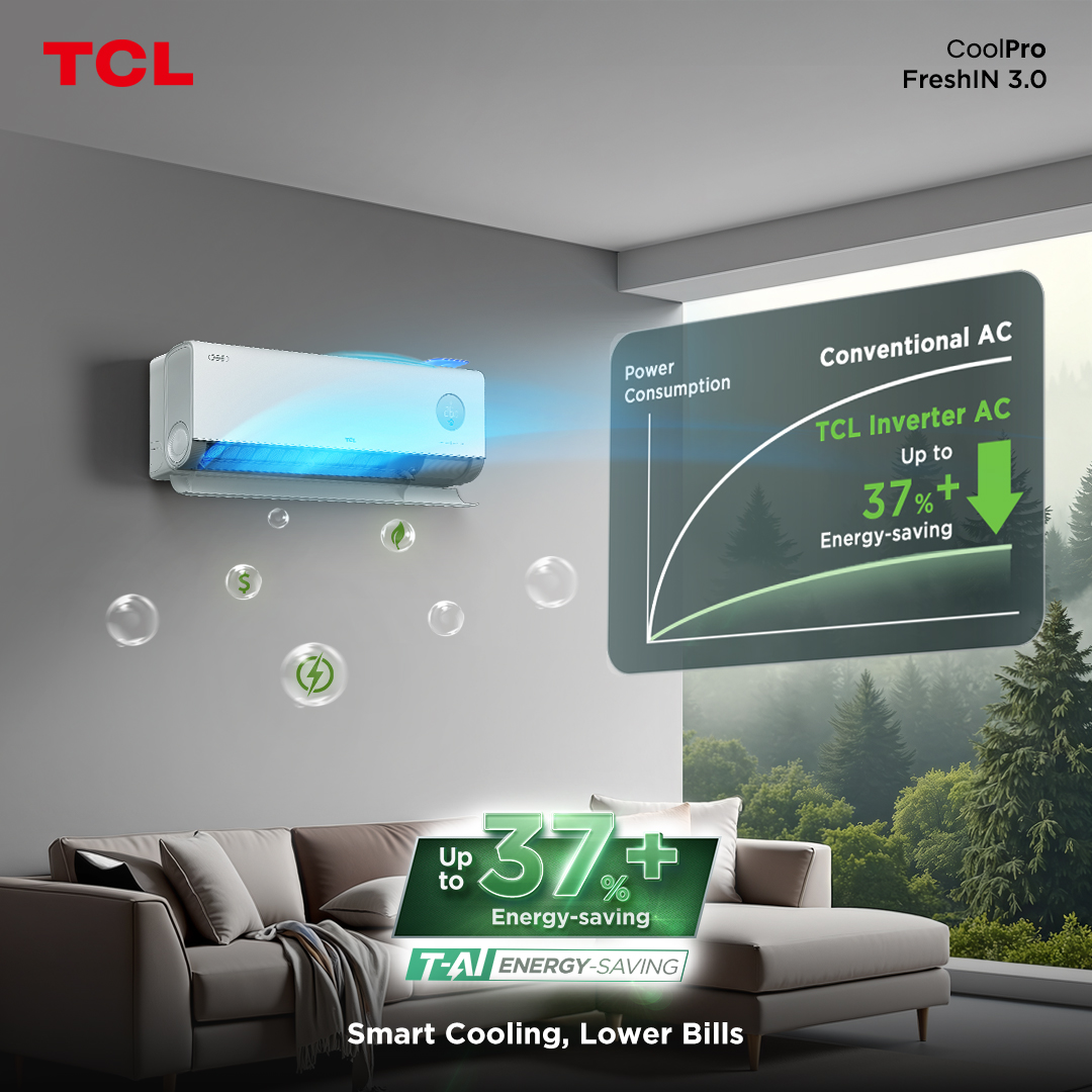 Your air, upgraded. FreshIN 3.0 knows how to keep things cool and efficient with T-Ai Energy Savings.
Because less energy should always mean more savings!

#TCLFutureofFreshAir #TCLFreshIN
#TCLANewGenerationofFreshAirAC
#TCLInspireGreatness
#TCLPhilippines