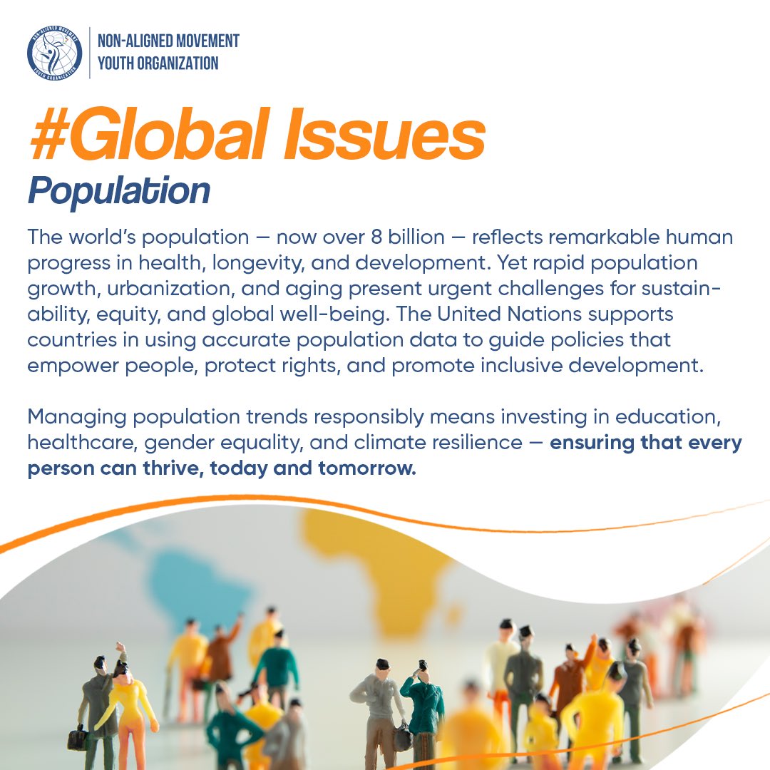 namyouthorg's tweet image. Demographic shifts affect every part of society — from healthcare and education to environmental policy and urban planning.

In this #GlobalIssues edition, we explore why understanding population trends is key to a fair, sustainable future.