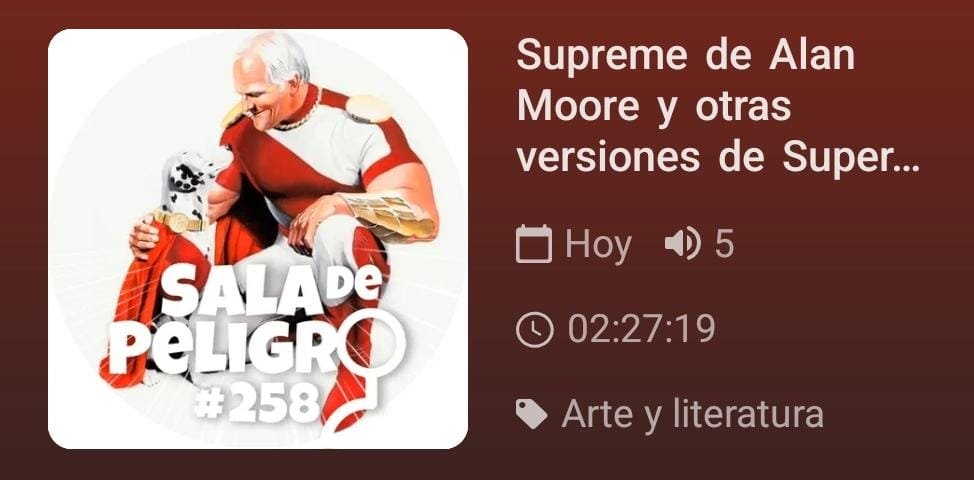 Sala de Peligro (@saladepeligro) on Twitter photo ⚠️NUEVO PODCAST⚠️ Hablamos del Supreme de Alan Moore...
... y de Wonder Man, Master Man, el Capitán Marvel original, Super Ratón, Hiperión, Ikaris, Gladiador, Mister Majestic, el Vigía, el Samaritano…
📻go.ivoox.com/rf/154959212
Participan:
📌<a href="/VanMaddle1/">Íñigo Rodríguez 🏳️🌈🗨</a>
📌<a href="/yodigono/">Enrique. Stand 🇺🇦🇵🇸</a>
📌<a href="/dggalin/">David Galán Galindo 🦸🏻♂️</a> ⚠️NUEVO PODCAST⚠️ Hablamos del Supreme de Alan Moore...
... y de Wonder Man, Master Man, el Capitán Marvel original, Super Ratón, Hiperión, Ikaris, Gladiador, Mister Majestic, el Vigía, el Samaritano…
📻go.ivoox.com/rf/154959212
Participan:
📌<a href="/VanMaddle1/">Íñigo Rodríguez 🏳️🌈🗨</a>
📌<a href="/yodigono/">Enrique. Stand 🇺🇦🇵🇸</a>
📌<a href="/dggalin/">David Galán Galindo 🦸🏻♂️</a>