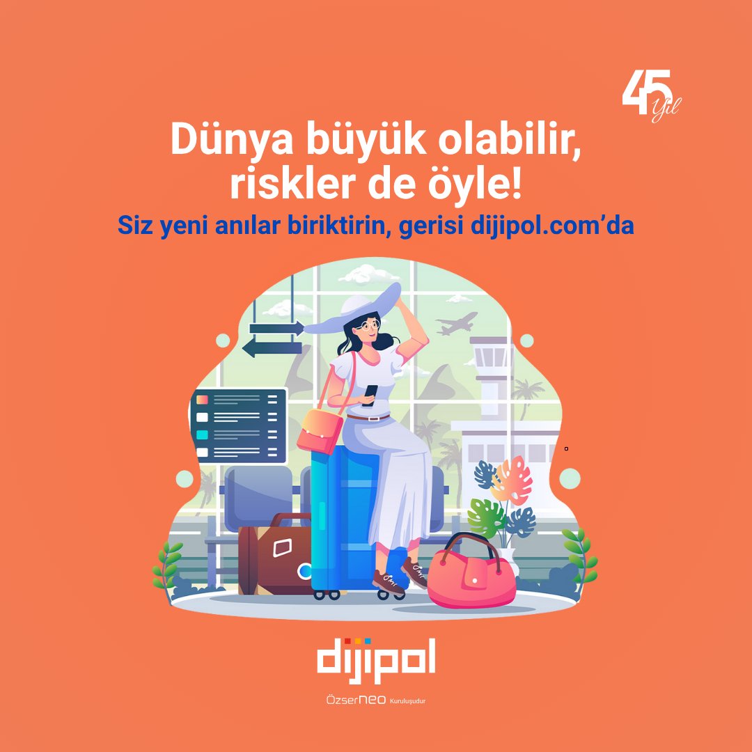 Yeni ülkeler keşfetmek harika ama beklenmedik
durumlar can sıkıcı olabilir.
Dijipol Seyahat Sigortası ile kayıpları düşünmeden
yolculuğun keyfini çıkar. ✈🌍

#SigortanınOlayıBu #SeyahatSağlıkSigortası