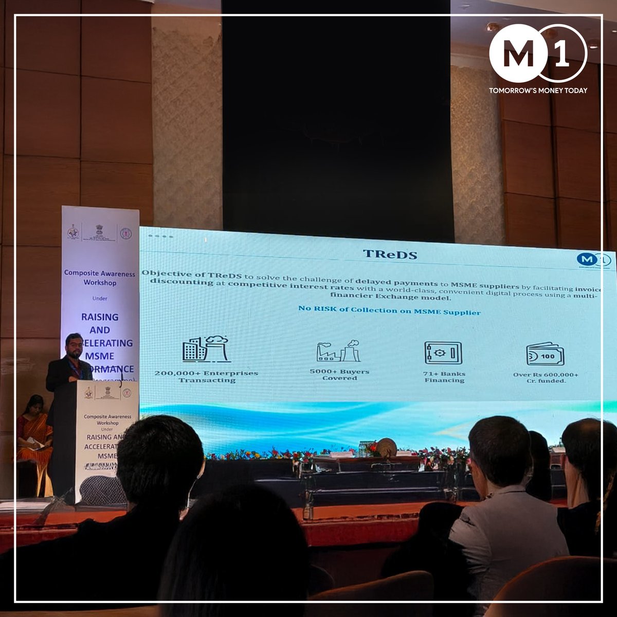 Driving awareness. Powering MSME growth.
At the RAMP Programme workshop in Raipur, #M1xchange showcased how M1 TReDS enables faster, collateral-free working capital for MSMEs—fueling growth &amp; supporting #AtmanirbharBharat.

#CompositeAwarenessWorkshop #RAMP #InvoiceDiscounting