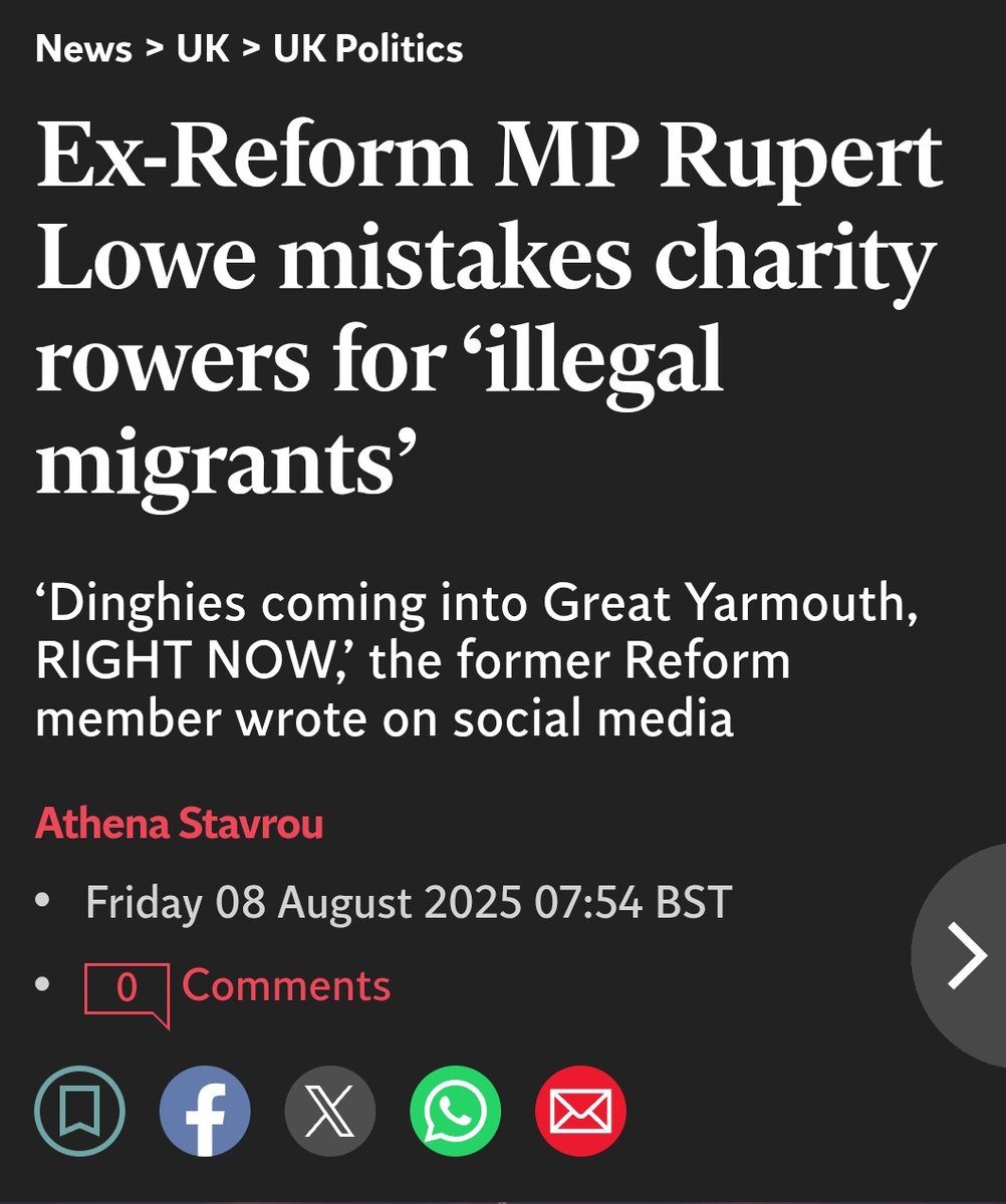 Rupert Lowe calls for deportation of charity rowers. What a paranoid dickhead.