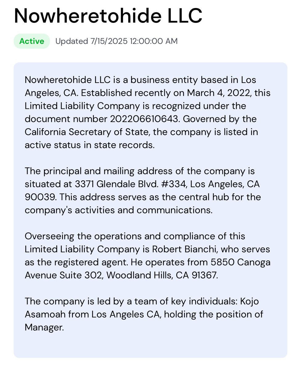 certifiedjared's tweet image. Drake is the real boogeyman 😳😳😳

He said “there’s no where to hide” on Family Matters… turns out it’s Kojo Asamoah’s LLC name, who’s now on the run from feds after being subpoenaed in Drake’s lawsuit. This is wild.