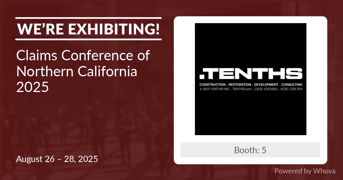 tenthsinc's tweet photo. Join us at the Claims Conference of Northern California 2025.

#tenthsinc #construction #restoration #development #consulting

https://t.co/s4UxZvrkiJ https://t.co/RabOU2T88L